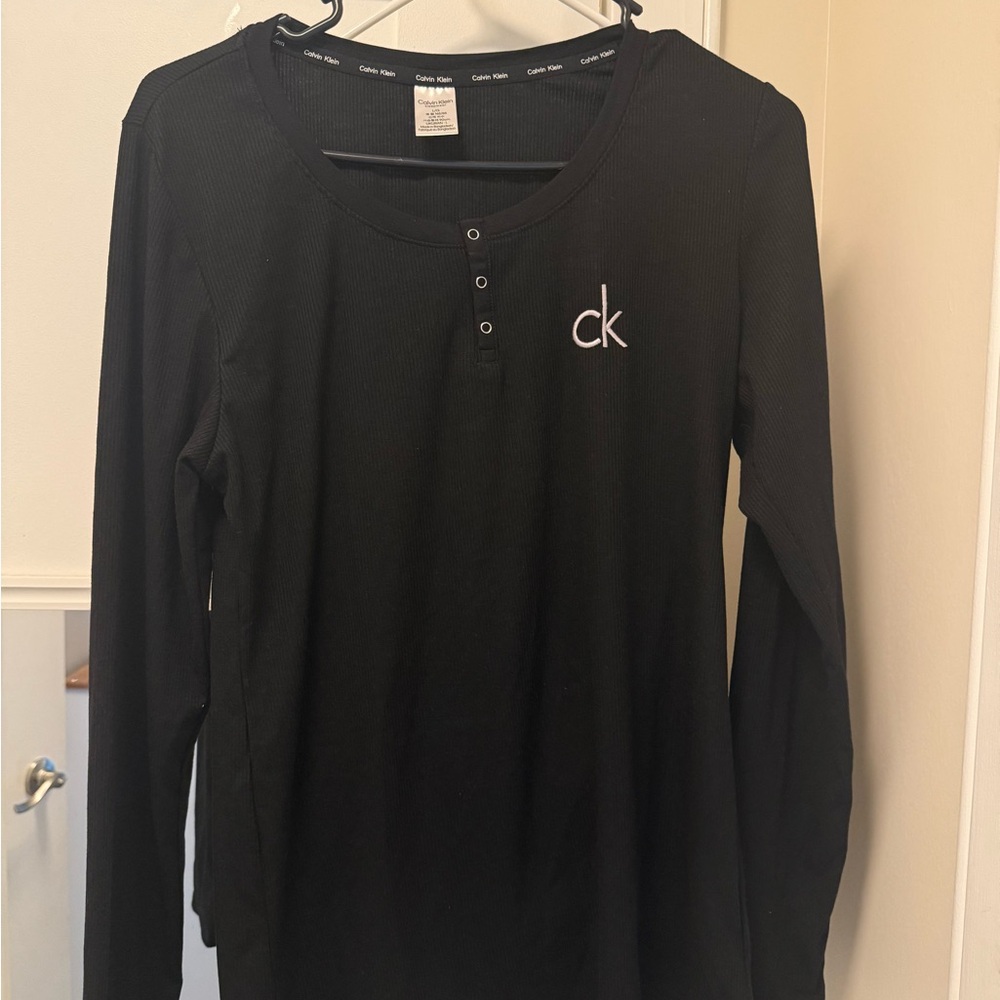 NWOT Calvin Klein Ribbed Sleepwear Long Sleeve Top
